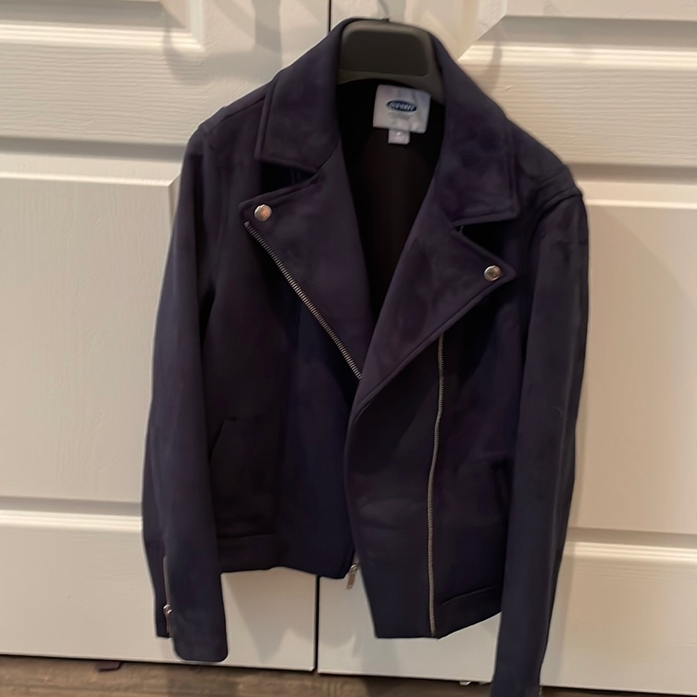 Navy bomber medium suede like
